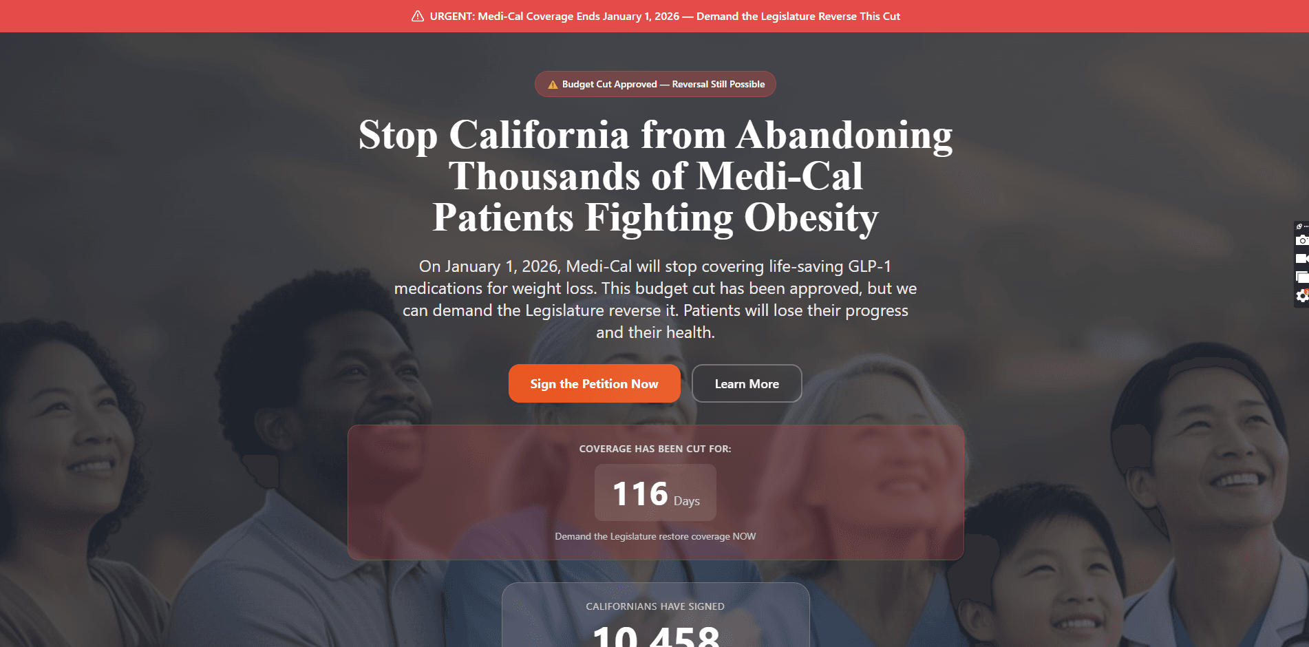 GLP-1 Petition - Case Study Screenshot