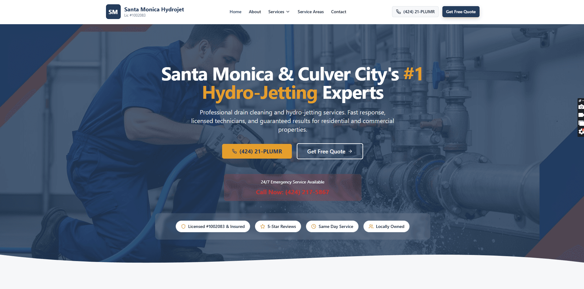 Santa Monica Hydro Jet - Case Study Screenshot