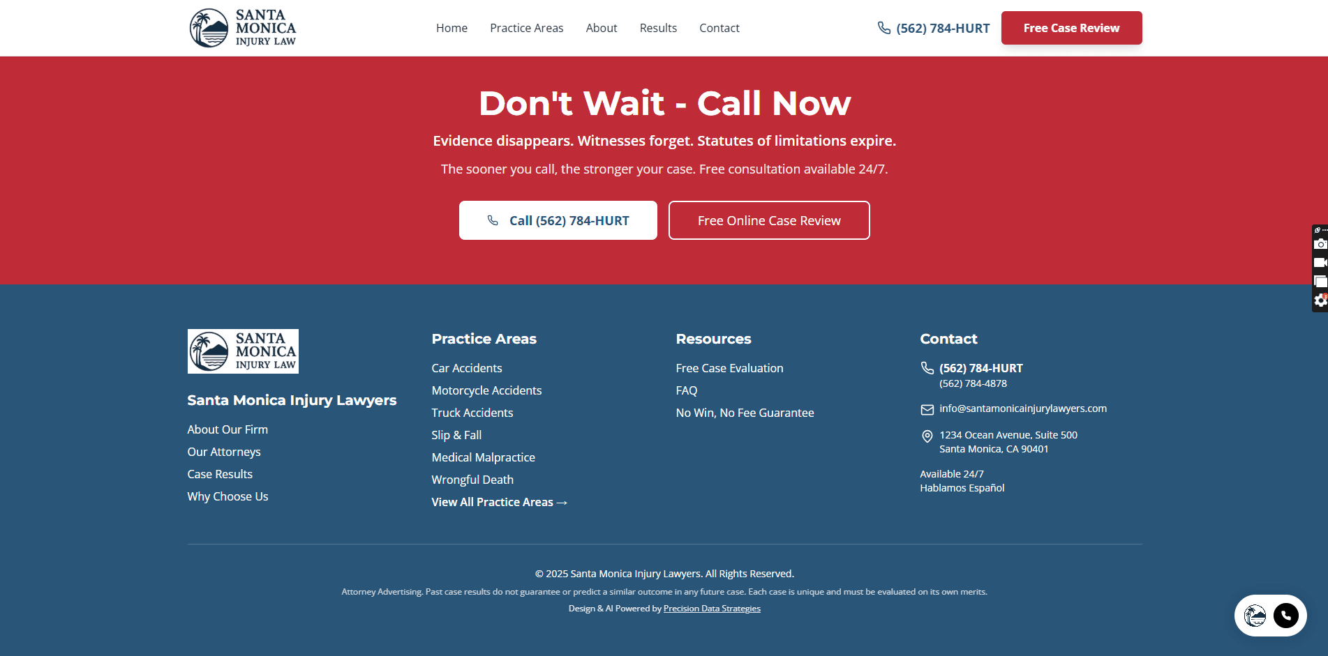 Footer Information