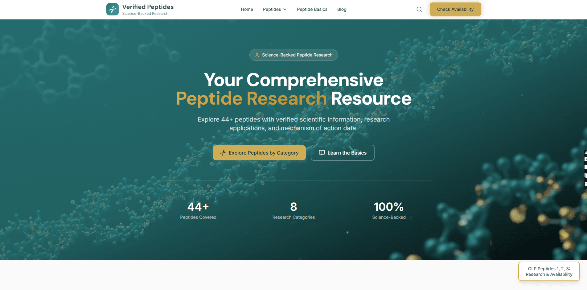 Verified Peptides - Case Study Screenshot
